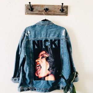 Nicki minaj h&m denim jacket Clearance